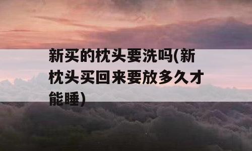 新买的枕头要洗吗(新枕头买回来要放多久才能睡)