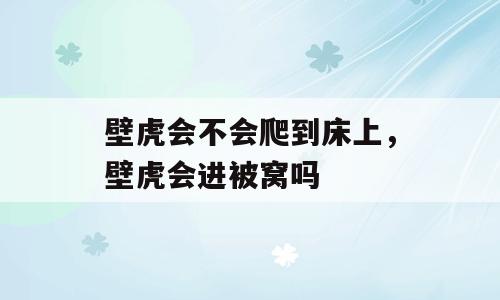 壁虎会不会爬到床上，壁虎会进被窝吗