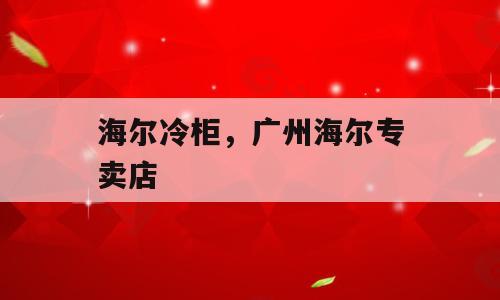 海尔冷柜，广州海尔专卖店
