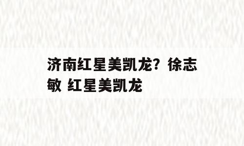 济南红星美凯龙？徐志敏 红星美凯龙