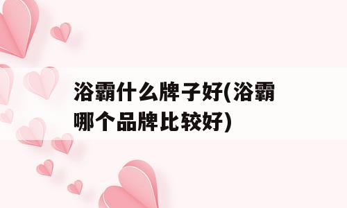 浴霸什么牌子好(浴霸哪个品牌比较好)