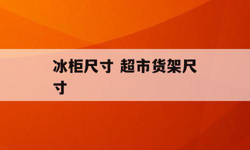 冰柜尺寸 超市货架尺寸