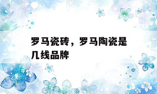 罗马瓷砖，罗马陶瓷是几线品牌