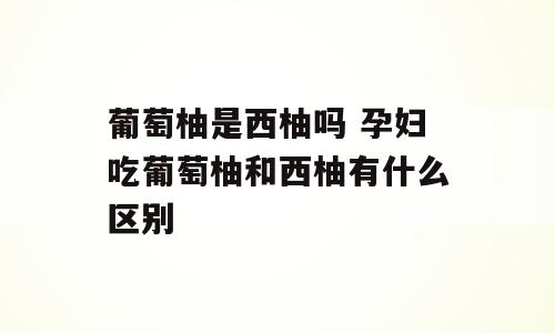 葡萄柚是西柚吗 孕妇吃葡萄柚和西柚有什么区别