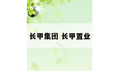长甲集团 长甲置业