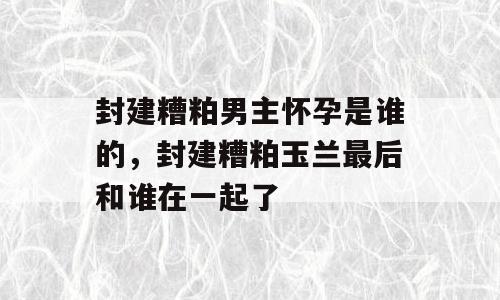 封建糟粕男主怀孕是谁的，封建糟粕玉兰最后和谁在一起了
