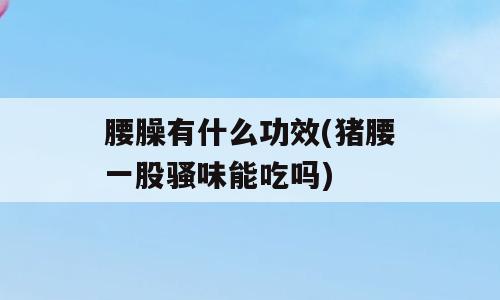 腰臊有什么功效(猪腰一股骚味能吃吗)
