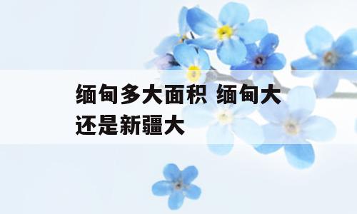 缅甸多大面积 缅甸大还是新疆大