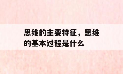思维的主要特征，思维的基本过程是什么