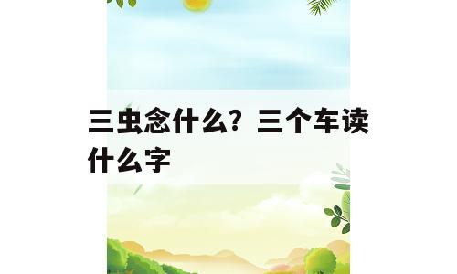 三虫念什么？三个车读什么字
