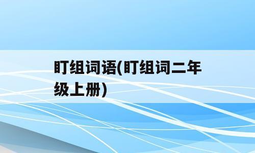 盯组词语(盯组词二年级上册)