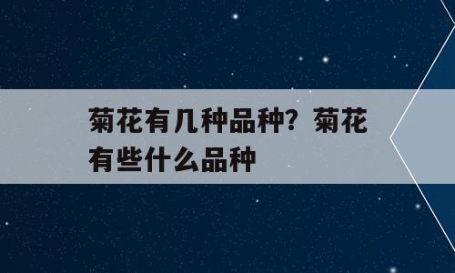 菊花有几种品种？菊花有些什么品种