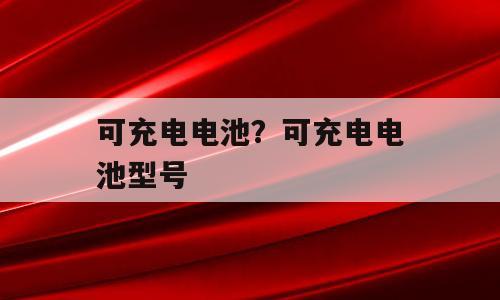 可充电电池？可充电电池型号