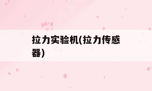 拉力实验机(拉力传感器)