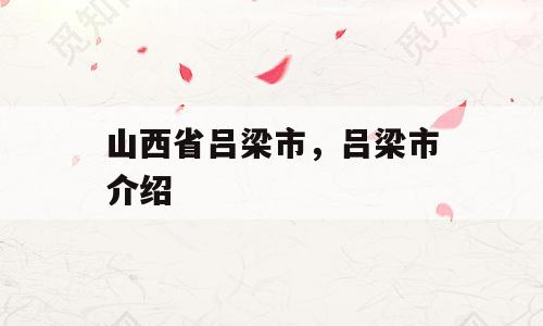山西省吕梁市，吕梁市介绍
