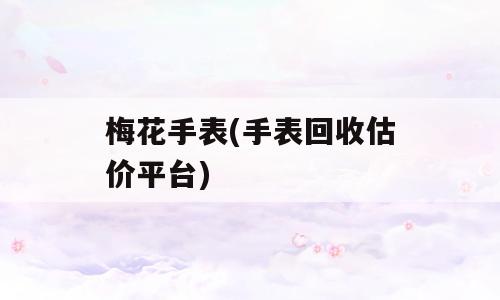 梅花手表(手表回收估价平台)