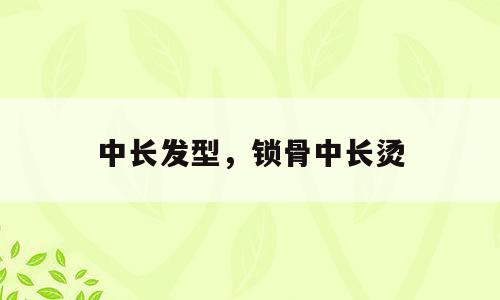 中长发型，锁骨中长烫