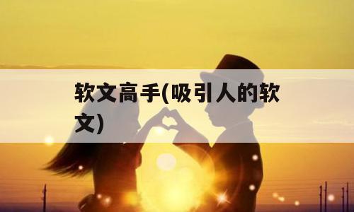 软文高手(吸引人的软文)
