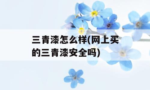 三青漆怎么样(网上买的三青漆安全吗)