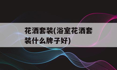 花洒套装(浴室花洒套装什么牌子好)