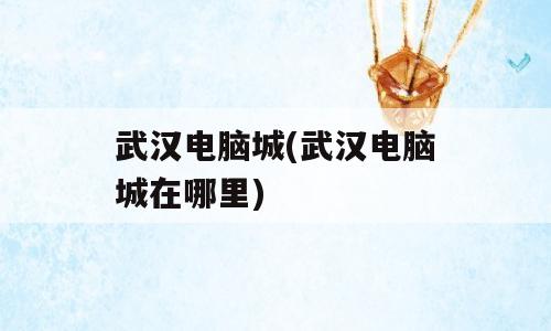 武汉电脑城(武汉电脑城在哪里)
