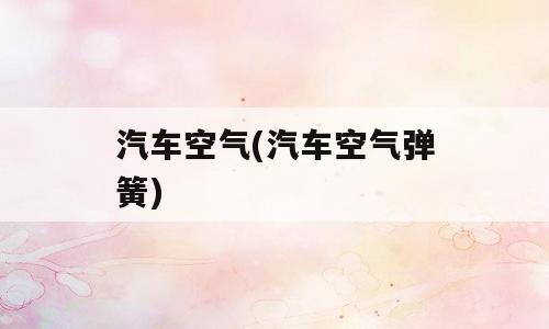 汽车空气(汽车空气弹簧)