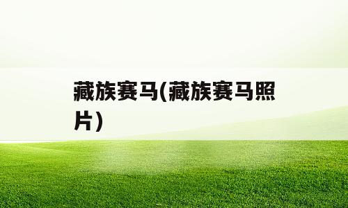 藏族赛马(藏族赛马照片)