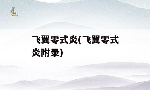飞翼零式炎(飞翼零式炎附录)