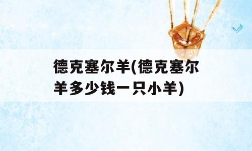 德克塞尔羊(德克塞尔羊多少钱一只小羊)