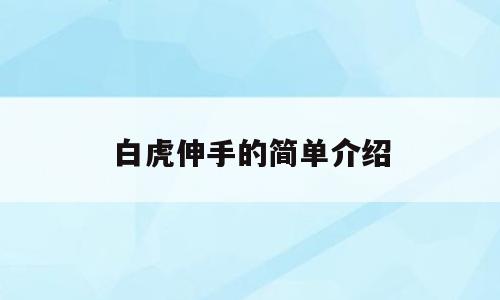 白虎伸手的简单介绍