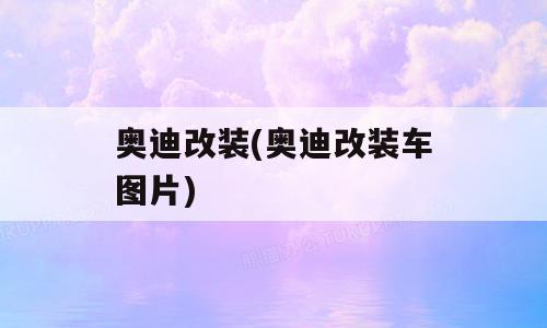奥迪改装(奥迪改装车图片)