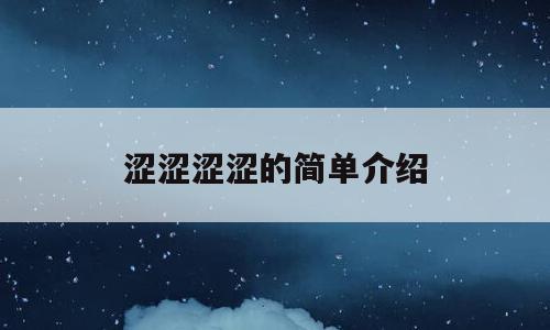 涩涩涩涩的简单介绍