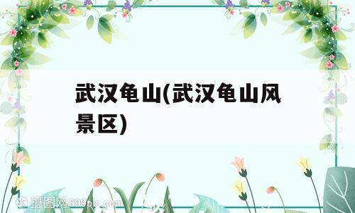 武汉龟山(武汉龟山风景区)