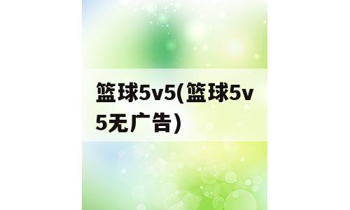 篮球5v5(篮球5v5无广告)