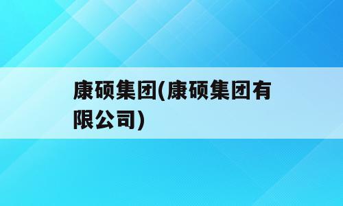 康硕集团(康硕集团有限公司)