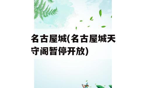 名古屋城(名古屋城天守阁暂停开放)