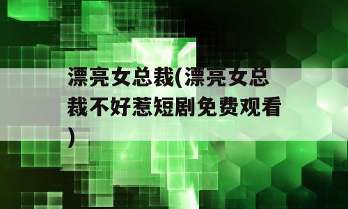 漂亮女总裁(漂亮女总裁不好惹短剧免费观看)