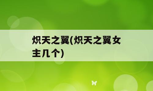 炽天之翼(炽天之翼女主几个)