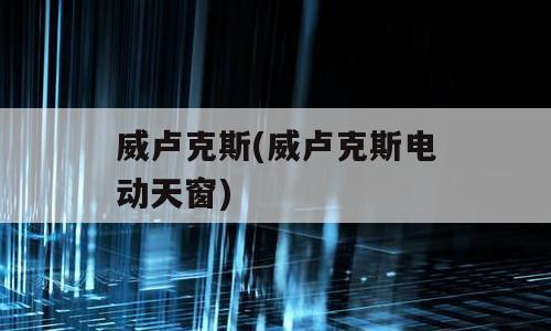 威卢克斯(威卢克斯电动天窗)