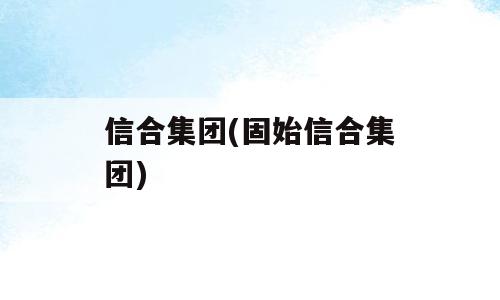 信合集团(固始信合集团)