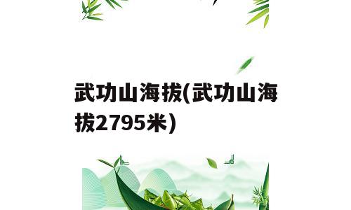 武功山海拔(武功山海拔2795米)