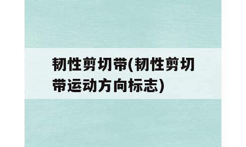 韧性剪切带(韧性剪切带运动方向标志)