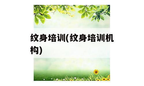 纹身培训(纹身培训机构)
