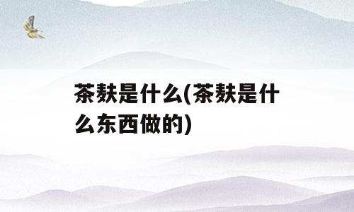 茶麸是什么(茶麸是什么东西做的)