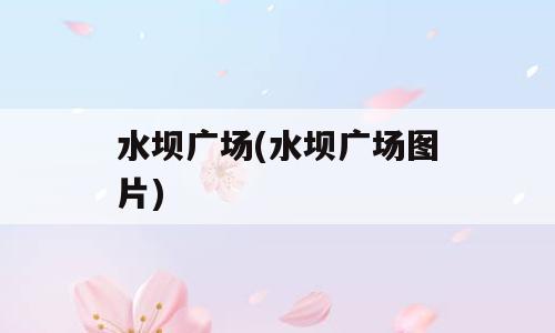水坝广场(水坝广场图片)