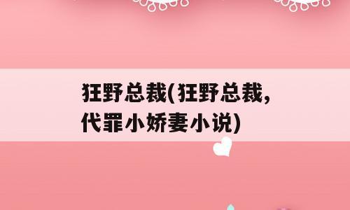 狂野总裁(狂野总裁,代罪小娇妻小说)