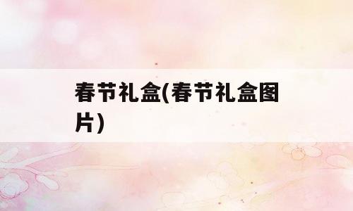 春节礼盒(春节礼盒图片)