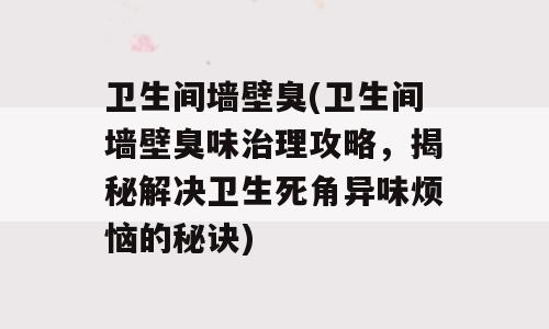 卫生间墙壁臭(卫生间墙壁臭味治理攻略，揭秘解决卫生死角异味烦恼的秘诀)