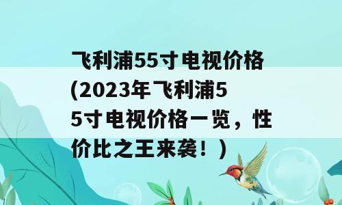飞利浦55寸电视价格(2023年飞利浦55寸电视价格一览，性价比之王来袭！)