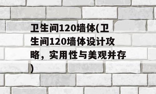 卫生间120墙体(卫生间120墙体设计攻略，实用性与美观并存)